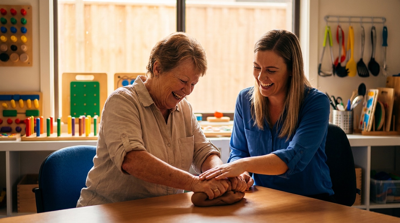 Ergotherapie – Handtherapie mit Knete